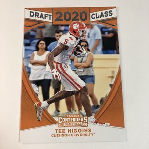 2020 Panini Contenders Tee Higgins Draft Class #7 Rookie Card Cincinnati Bengals